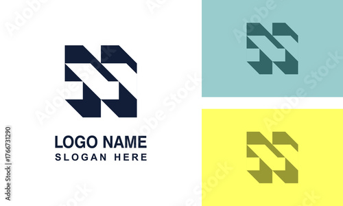 NM or MN negative space logo