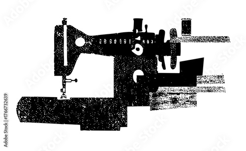 Sewing machine in a craft workshop