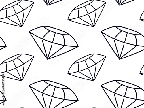 Seamless pattern with diamonds in a minimalist style.