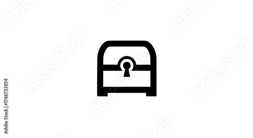 Small box front black white icon