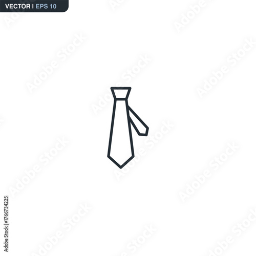 Tie, linear style sign for mobile concept and web design