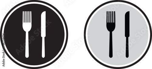 Restaurant Utensil Icon – Fork and Knife Symbol Vector