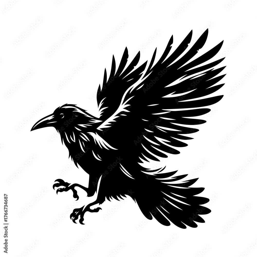 Obraz premium Crow vector 