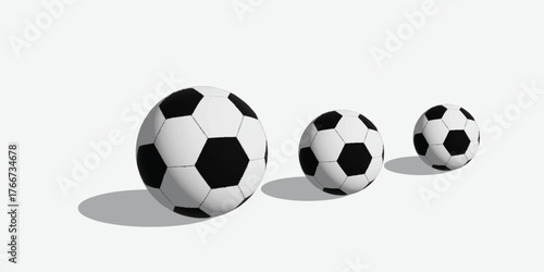 modern soccer ball - vector illustration art