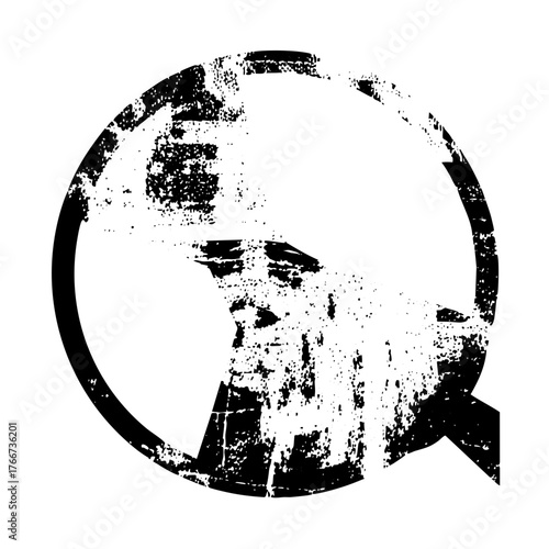 Lion head roars fiercely within a circular frame