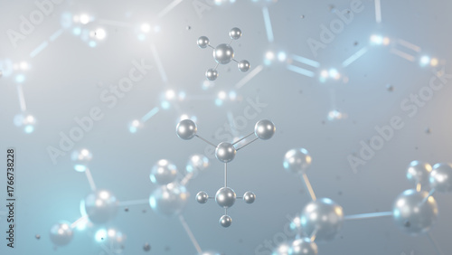 Tableau sur toile ammonium acetate molecular structure, 3d model molecule, e264 structural chemica