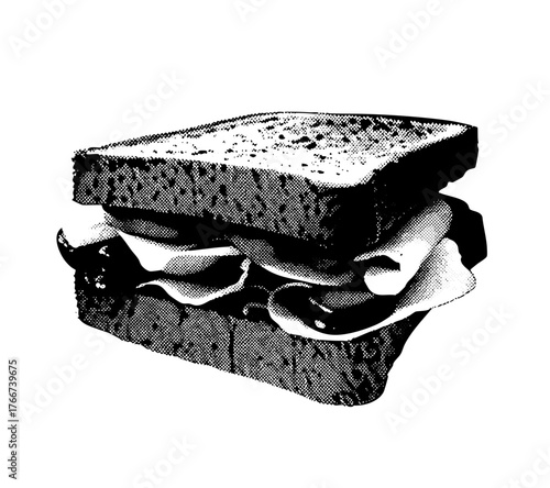 Sandwich layers within a lunchtime setting