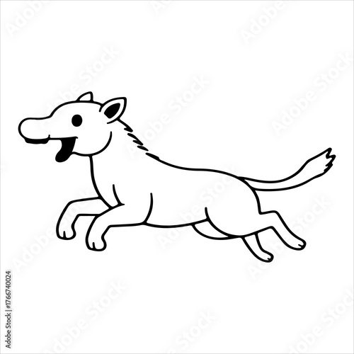 Clean Flat Design Jumping Animal Illustration Vector Icon, An Isolated Wild Life Figure Representing Movement and Action in a Minimalist Digital Sport Style.