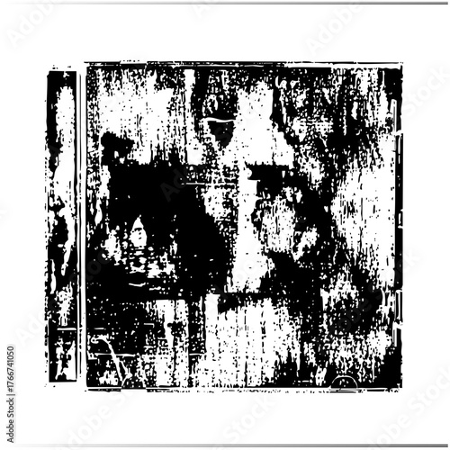 Abstract shapes interact with texture in composition