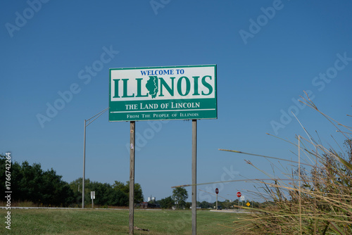 Welcome to Illinois roadside sign