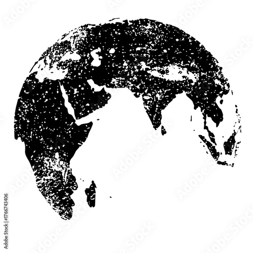 World map illustrates global connections in a texture