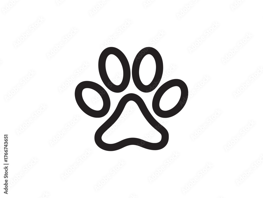 Obraz premium Cute Paw Icon Design For Kids