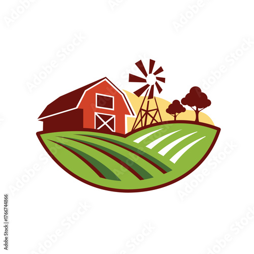 farm vector abstract logo modern style