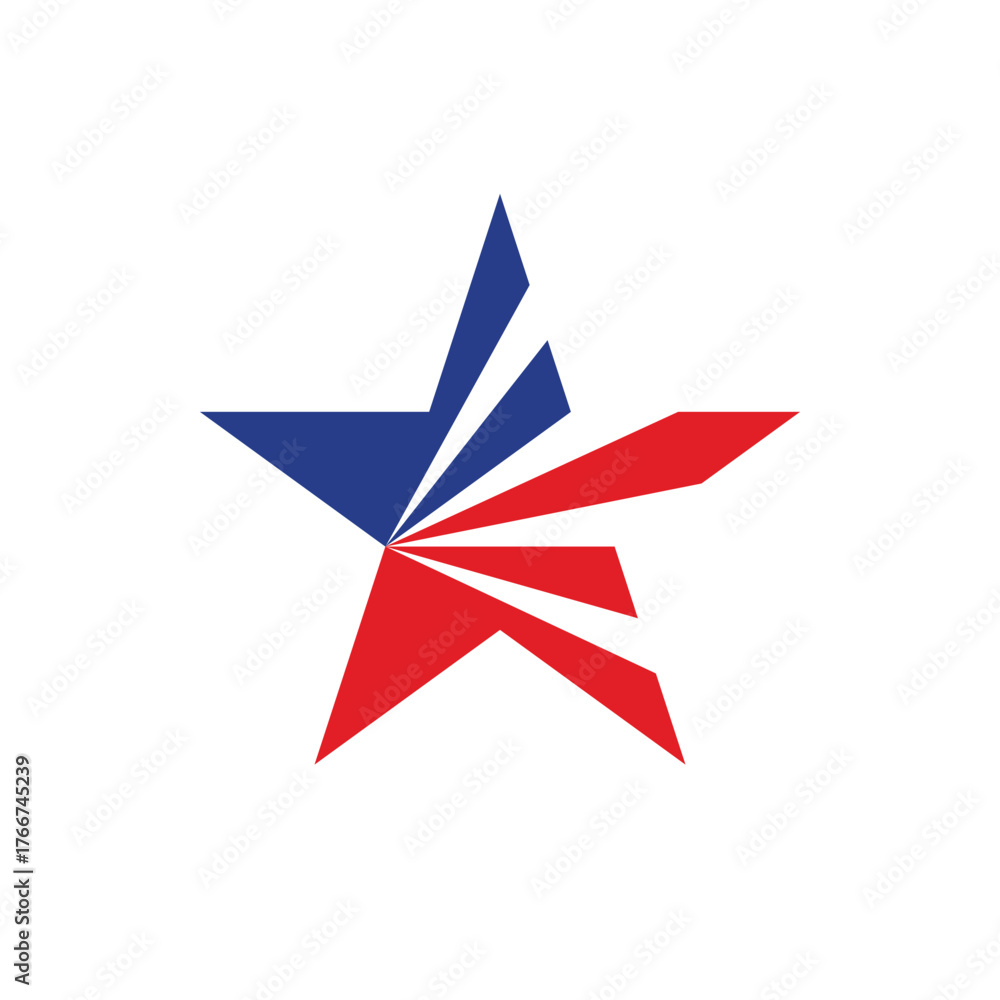 Obraz premium star abstract logo modern style