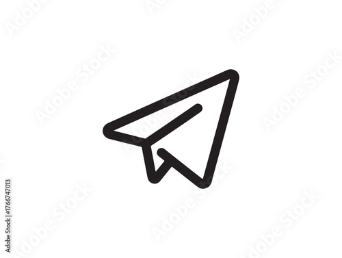 Minimalist Telegram Icon Clean Vector Design