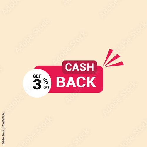 3% cash back offer icon vector a must have for savvy shoppers seeking incredible deals and discounts