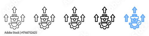 Business Productivity Icon Different Style Outline Collection Set 