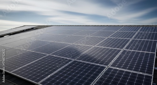 Close-Up of Rooftop Solar Panels