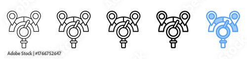 Performance Tracking Icon Different Style Outline Collection Set 