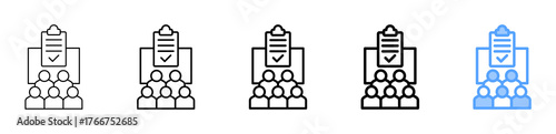 Task Organization Icon Different Style Outline Collection Set 