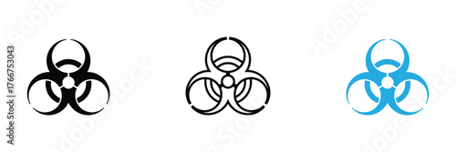 Instantly communicate critical safety information with this prominent biohazard alert symbol, essential for warning of biological risks and ensuring public health awareness.