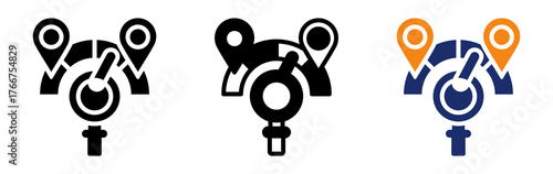 Performance Tracking Icon Collection Glyph & Mixed Style 
