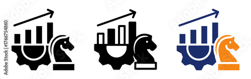 Productivity Strategy Icon Collection Glyph & Mixed Style 
