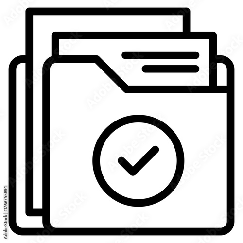 file folder with checkmark icon