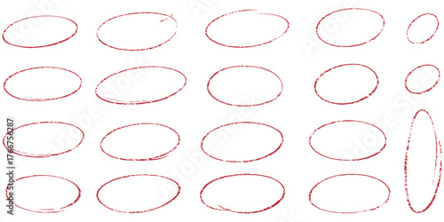 A set of round grunge rubber stamps featuring love heart design icons in red vector illustration shapes suitable for a valentine's card. circle sketch, hand drawing different circles, Red circle, arts