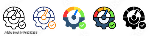 Performance Management Icon Multiple Style Collection Set 