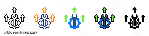 Productivity Tools Icon Multiple Style Collection Set 
