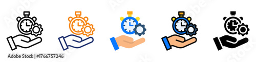 Time Management Icon Multiple Style Collection Set 