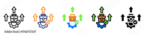 Business Productivity Icon Multiple Style Collection Set 