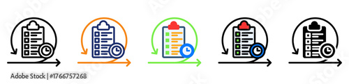Daily Planning Icon Multiple Style Collection Set 
