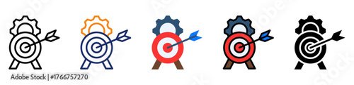 Goal Setting Icon Multiple Style Collection Set 