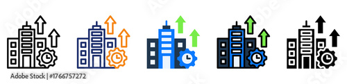 Office Productivity Icon Multiple Style Collection Set 