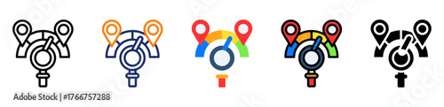 Performance Tracking Icon Multiple Style Collection Set 