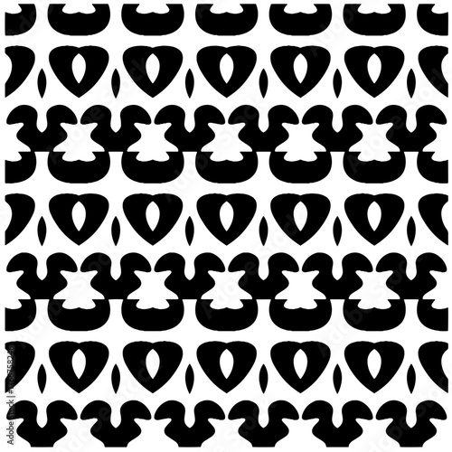  Abstract texture for fabric print, card, table cloth, furniture, banner, cover, invitation, decoration, wrapping. seamless repeating pattern.Black and white pattern.