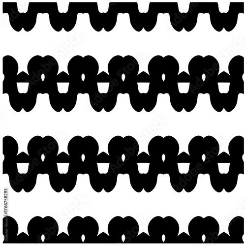  Abstract texture for fabric print, card, table cloth, furniture, banner, cover, invitation, decoration, wrapping. seamless repeating pattern.Black and white pattern.