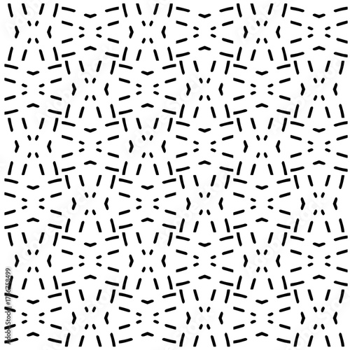  Abstract texture for fabric print, card, table cloth, furniture, banner, cover, invitation, decoration, wrapping. seamless repeating pattern.Black and white pattern.