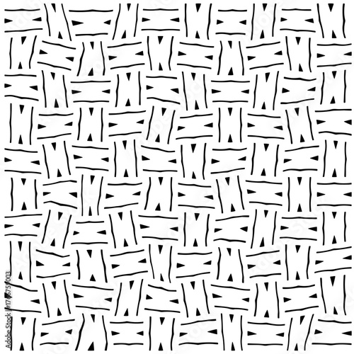  Abstract texture for fabric print, card, table cloth, furniture, banner, cover, invitation, decoration, wrapping. seamless repeating pattern.Black and white pattern.