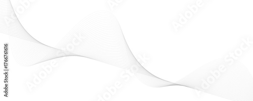 Abstract wave element for design. Digital frequency track equalizer. Stylized line art background. Vector illustration. Wave with lines created using blend tool.