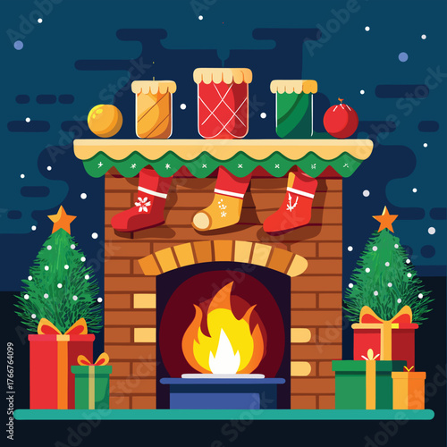christmas fireplace