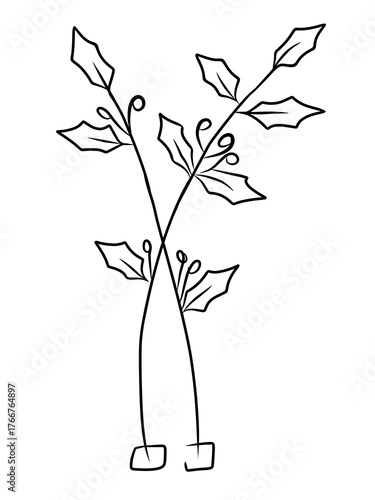 Hand draw flower  vector , doodle flower vector