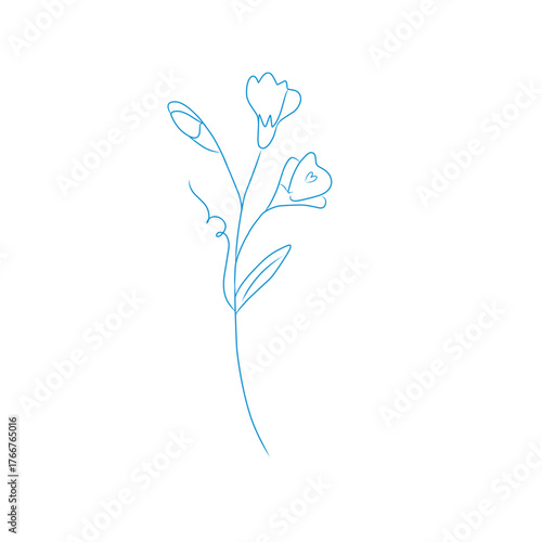 Hand draw flower  vector , doodle flower vector