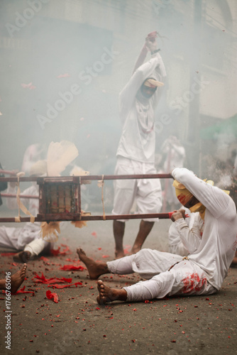 Vegetarian Festival Procession in Thung Song, Nakhon Si Thammarat, Thailand