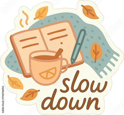 Cozy Winter Self-Care Sticker