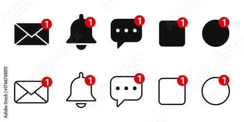Set of Notification Bell Icons for Alerts, Sound, and Communication, Subscribe Button or Reminder icon of ringing bells for incoming inbox messages Vecor EPS 10 Design Elements