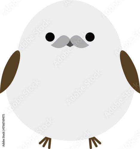 ヒゲのあるシマエナガ