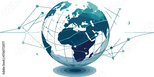 globe on a white background